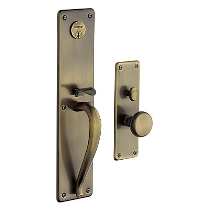 Trenton Entrance Trim  Baldwin Front Door Hardware, Transitional Doors, Estate Interior, Baldwin Hardware, Front Door Handles, Mortise Lock, Satin Brass, Entry Doors, Knobs And Pulls