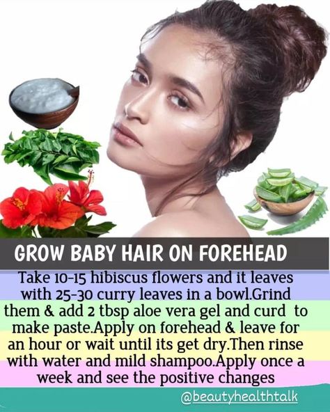 Forehead Hair Growth, Grow Baby Hair, Forehead Hair, Hair Remedies For Growth, Organic Remedy, Baby Hairs, Hair Remedies, Hair Growth Tips, Skin Care Recipes