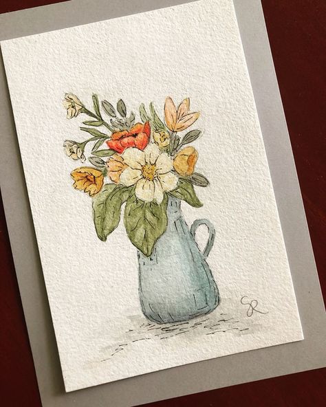 Watercolor House Painting, Diy Watercolor Painting, Watercolour Inspiration, Watercolor Flower Art, Watercolor Art Lessons, Amazing Art Painting, Plant Art, Book Art Drawings, Painting Inspiration