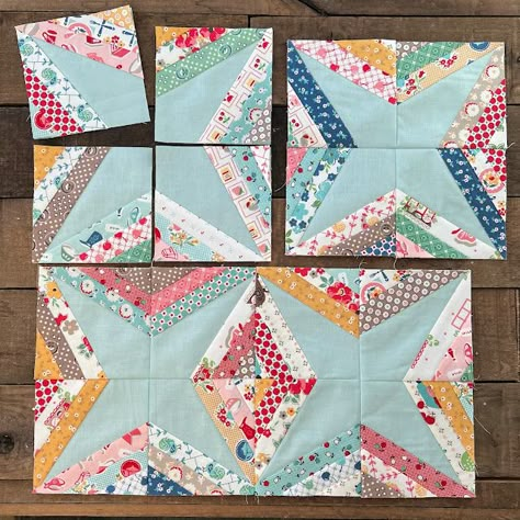 Strip Quilt Patterns, Lone Star Quilt, Instagram Edit, String Quilt, Scrappy Quilt Patterns, Charm Quilt, String Quilts, Scrap Quilt Patterns, Star Quilt Blocks