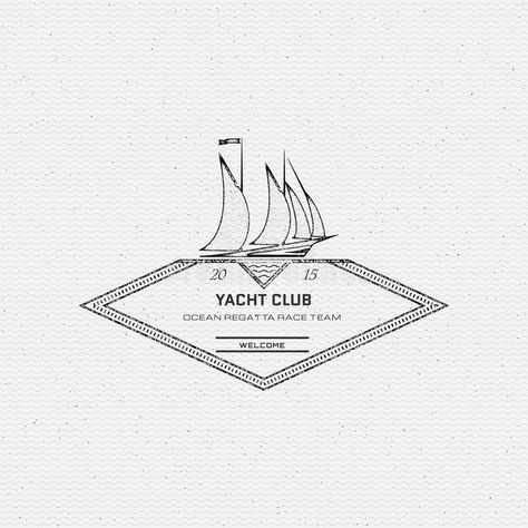 Yacht club badges logos and labels for any use royalty free illustration Yacht Club Logo Design, Yacht Club Design, Yacht Club Branding, Yacht Branding, Yacht Club Aesthetic, Yacht Club Party, Yacht Illustration, Yacht Club Logo, Vintage Yacht Club