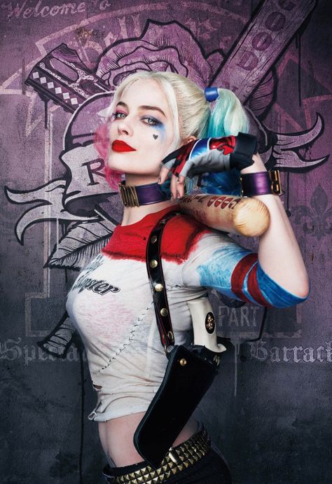 Harley Quinn Canvas, Harley Quinn Bat, Joker Y Harley Quinn, Der Joker, Margot Robbie Harley Quinn, Margot Robbie Harley, Harley Quinn Drawing, Harley Quinn Quotes, Harley Quinn Artwork