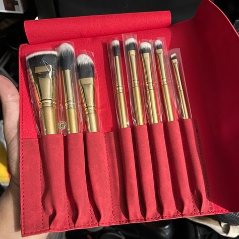 LUXIE makeup brushes Makeup Tools Brushes, Red Gold, Makeup Brushes, Womens Makeup, Makeup, Red, Gold, Closet, Fashion Tips