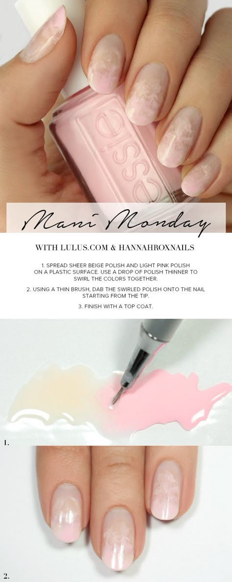 Mani Monday: Pink Watercolor Nail Tutorial at LuLus.com! Mani Designs, Watercolor Nails, Mani Monday, Water Color Nails, Nagel Design, Nails Tutorial, Nail Makeup, Nail Tutorial, Pretty Nail Designs