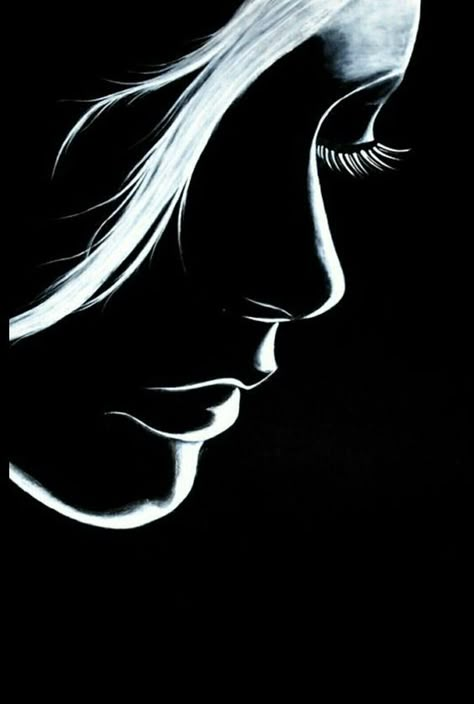 Silhouette Arte, Beautiful Pencil Drawings, Black Paper Drawing, Charcoal Drawings, White Drawing, Soyut Sanat Tabloları, Pencil Art Drawings, Black And White Drawing, Silhouette Art