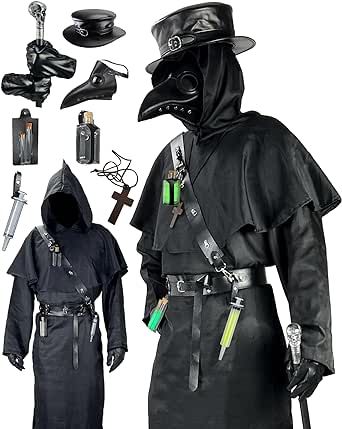 Warlock Costume, Steampunk Male, Medieval Monk, Plague Doctor Costume, Beer Goggles, Cosplay Costumes For Men, Medieval Cloak, Plague Doctor Mask, Doctor Costume