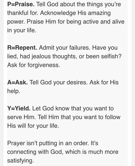 Pray Repent Ask Yield, Pray Praise Repent Ask Yield, Praise Repent Ask Yield, Pray Method, God Journaling, Godly Femininity, Bible Topics, Learning To Pray, Bible Study Methods