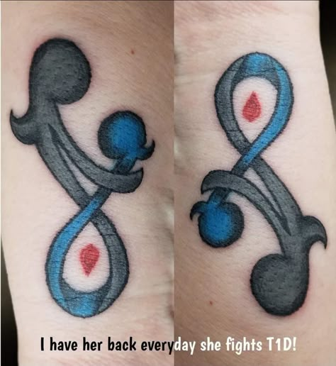 Tattoos For Type 1 Diabetics, T1d Tattoo, T1d Mom, Survivor Tattoo, Awareness Tattoo, Mom Tattoo, Bug Tattoo, Ribbon Tattoos, Mother Tattoos