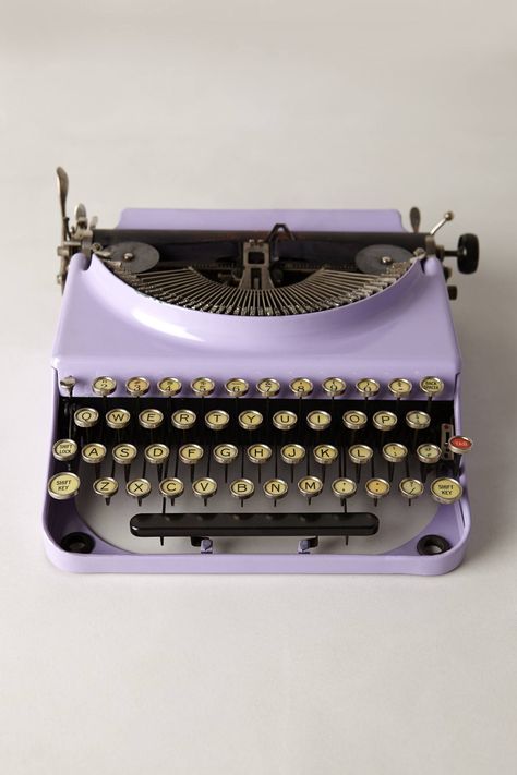 Fun Vintage Typewriter Antique Typewriter, Lavender Aesthetic, Vintage Typewriter, Purple Love, Kelly Wearstler, All Things Purple, Vintage Typewriters, The Keys, Purple Rain