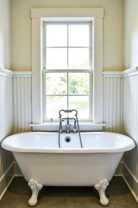 Here are some ideas for small vintage bathroom designs, even if you just have room for a small clawfoot tub! Get inspired to create your own cozy and charming vintage bathroom look. These bathrooms feature retro elements, antique finds, and classic style. Perfect for remodeling your bathroom on a budget. #Vintage Bathroom Designs #small bathroom ideas #clawfoot tubs Small Clawfoot Tub, Small Vintage Bathroom, Vintage Bathroom Ideas, Clawfoot Tubs, Bathroom On A Budget, Retro Elements, Vintage Bathrooms, Antique Finds, Budget Bathroom