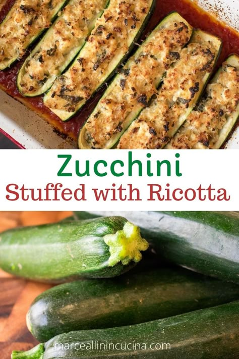 Rice Stuffed Zucchini, Zucchini Recipes With Ricotta, Zucchini Boats With Ricotta Cheese, Zucchini Ricotta Frittata, Filled Zucchini Recipes, Stuffed Zucchini Boats With Ricotta And Spinach, Stuffed Zucchini Boats With Ricotta, Zucchini Ricotta Bake, Stuffed Zucchini Boats With Spinach And Ricotta