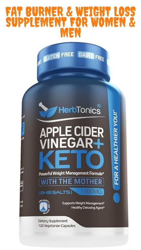 Herbtonics Apple Cider Vinegar Capsules Plus Keto BHB | Fat Burner & Weight Loss Supplement for Women & Men | Appetite Suppressant Loss Weight Supplement, Best Keto Supplements, Apple Cider Vinegar Capsules, Best Fat Burner Supplement, Apple Cider Vinegar Pills, Lemon Water Before Bed, Fat Burning Supplements, Fat Burning Smoothies, Mediterranean Diet Meal Plan