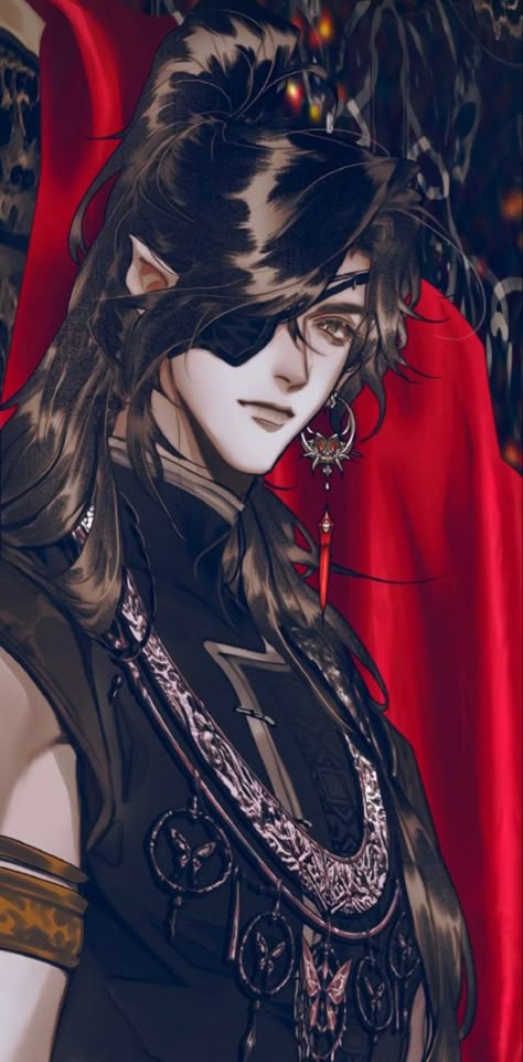 Hua Cheng, Red Butterfly, Manga Boy, Heaven's Official Blessing, Anime Angel, Line Art Drawings, Handsome Anime Guys, Handsome Anime, Dungeons And Dragons