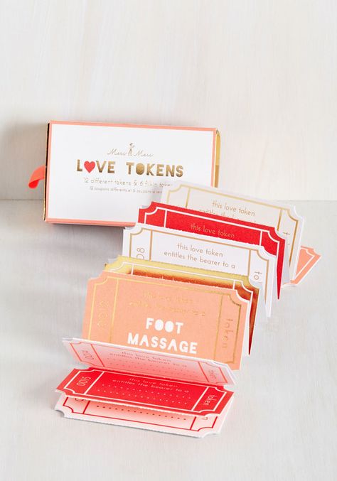 These would make a very sweet Valentine's Day gift :: Love Tokens Valentine's Ideas, Diy Gifts For Him, Love Coupons, Cadeau Diy, Love Token, Valentines Day Gifts For Him, Birthday Gifts For Boyfriend, Be My Valentine, Love Gifts