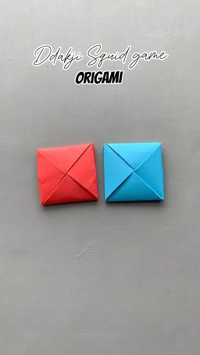 Easy Crafts Origami, Paper Craft Games For Kids, How To Make Easy Origami, Paper Origami Ideas, Paper Crafts Origami Creative, How To Play Ddakji, How To Make Stuff With Paper, How To Make Squid Game Paper, Things To Do With Paper Easy