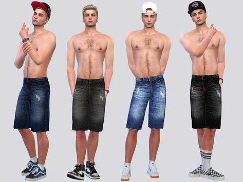 Jorts Sims Cc, Denim Dye, Office Pants, Baby Jeans, Sims Community, Ts4 Cc, Striped Polo Shirt, Dye Shirt, Sims 4 Cc