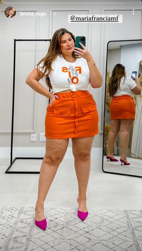 Plus Size Short Dresses, Short Skirts Outfits, Outfits Gorditas, Look Plus Size, Curve Fashion, J Fashion, Look Plus, Curvy Fashion, Outfits Casuales