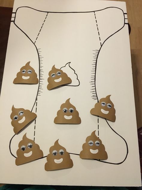 Pin the poop on the dipper Poop Party, The Pacifier, Backdrop Diy, Diy Backdrop, Party Backdrop, Backdrops For Parties, Baby Stuff, Baby Showers, Party Games