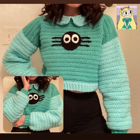 Crochet Sweater Star Butterfly Star And Moon Crochet, Moon Crochet, Sweater Star, Star And Moon, Crochet Clothing, Star Butterfly, Crochet Sweater, Stars And Moon, Crochet Clothes