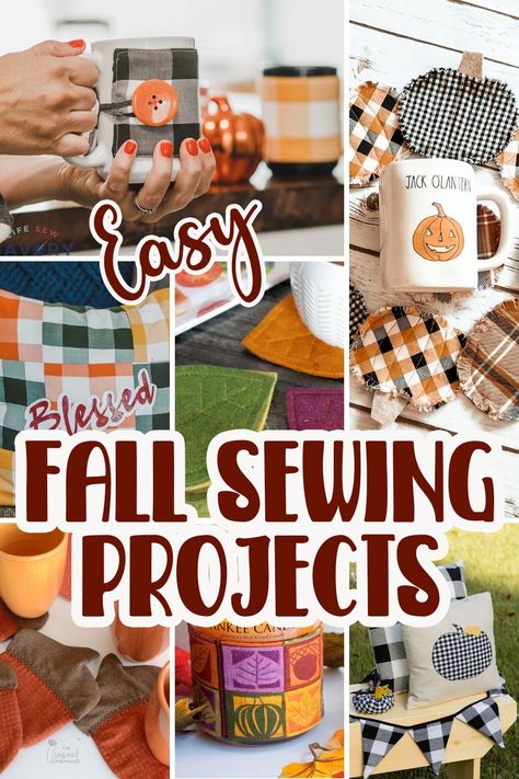 Sewing Crafts To Make And Sell, Sew Party Favors, Thick Fabric Projects, Easy Fall Sewing Crafts, Things To Sew For Fall, Simple Quilting Projects, Sew Fall Decor, Diy Home Sewing Projects, Christmas Decor Sewing Projects