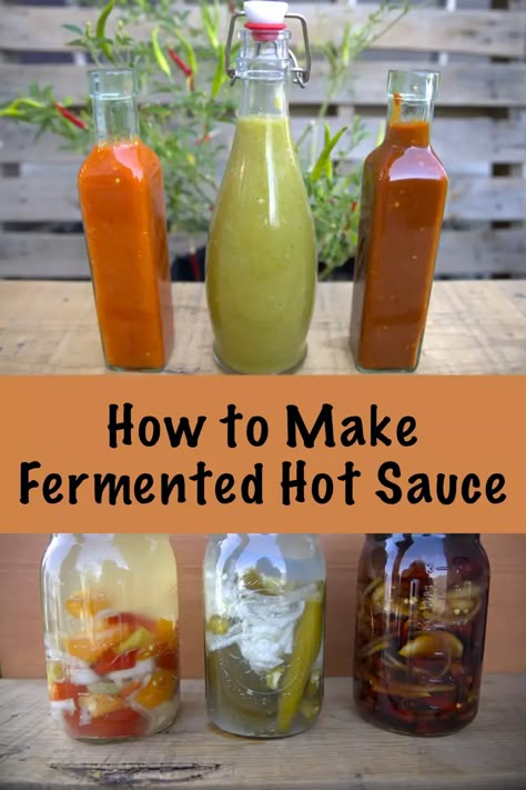 Sauerkraut Crock, Fermented Hot Sauce Recipe, Fermented Hot Sauce, Fermented Vegetables Recipes, Recipes Sauces, Homemade Hot Sauce, Habanero Hot Sauce, Kitchen Basics, Hot Sauce Recipes