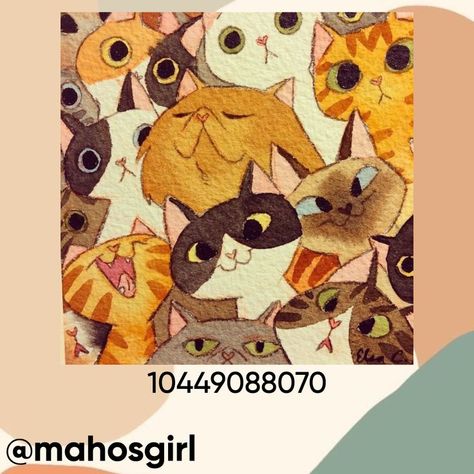 Tbhk Roblox Decals, Bloxburg Cat Picture Codes, Roblox Cat Decal Codes, Cute Roblox Image Ids, Anime Decal Codes For Bloxburg, Cat Codes Bloxburg, Roblox Pic Id Codes, Cat Cafe Decals Bloxburg, Anime Poster Codes For Bloxburg