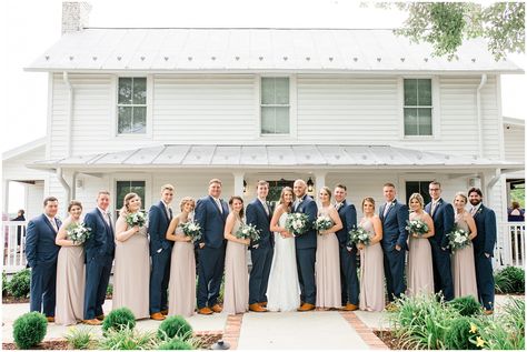 Elegant Taupe Wedding at the Triple J Manor House in Mocksville | Yessica Grace Photography Navy And Taupe Wedding, Taupe Wedding Theme, Taupe Wedding Colors, Taupe Bridesmaid, Sky Blue Weddings, Cobalt Wedding, Taupe Wedding, Dark Blue Wedding, Taupe Bridesmaid Dresses