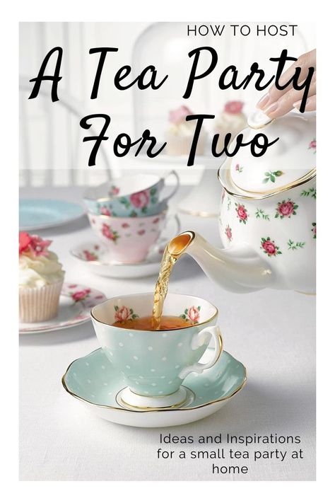 Host a tea party for two right in your own home. Lots of great ideas for making it a special event on a smaller scale. Tea Party For Two, Tea Scones Recipe, Host A Tea Party, Modern Tea Party, Tea Party Activities, Adult Tea Party, Tea Scones, Winter Brunch, Vintage High Tea