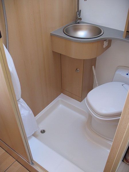 Truck Camper Remodel, Camper Bathroom, Small Toilet Room, Rv Bathroom, Caravan Renovation, Camper Remodel, Small Toilet, Toilet Room, Boat Interior