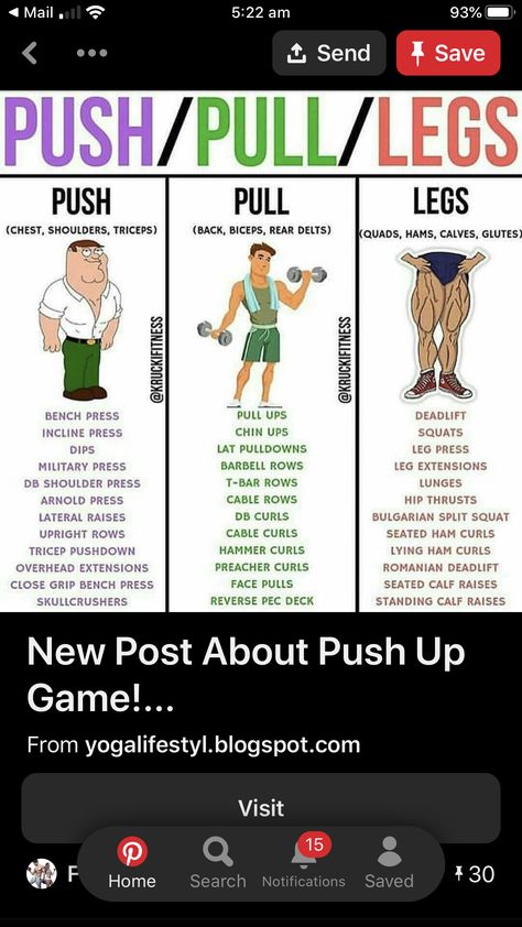 Ppl Workout Routine For Women, Push Vs Pull Workout, Pull Exercises, Boxer Workout, Pull Workout, Push Pull Workout, Pull Day Workout, Leg And Ab Workout, Baseball Workouts