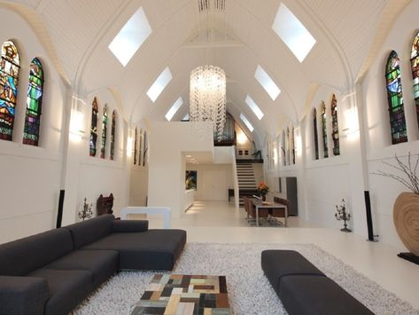 Chapel Conversion, Converted Church, St David, Church Conversions, Church House, Media Room Design, Quonset Hut, 2 House, Take Me To Church