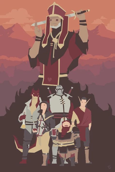 Regicide Campaign Poster - The Clerics [OC] : DnD Campaign Illustration, Dnd 5, D&d Online, Dnd Campaign, Campaign Posters, Free Poster, Wizards Of The Coast, Commission Art, Alien Logo