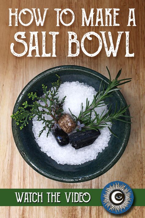 Hello my Darlings. In this video I make a salt bowl. Placed at the entryway, near the front door, it can add protection to your home. When you return home from a stressful day you can immediately connect with the earth and feel more grounded.  Let’s do some magical crafting. Protection Bowl Witchcraft, Salt On Windowsill, Cleansing Front Door, Salt Bowl Cleansing, Salt Protection Bowl, Home Protection Spell Front Doors, House Protection Spell Front Doors, Magical Front Door, Front Door Cleansing Ritual