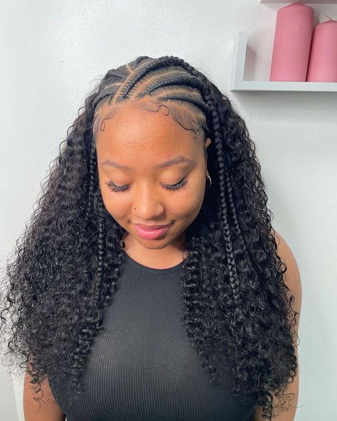 Feed In Braids, Curly Bundles, Weave Hairstyles Braided, Birthday Hairstyles, Feed In Braids Hairstyles, Quick Weave Hairstyles, Box Braids Hairstyles For Black Women, Braids Hairstyles Pictures, Braided Cornrow Hairstyles