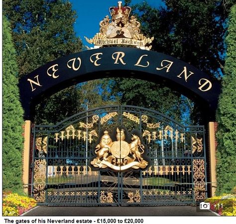 ♔  MICHAEL JACKSON ESTATE GATE Michael Jackson House, Neverland Ranch, Terra Do Nunca, Michael Jackson Neverland, Joseph Jackson, King Of Pop, Paris Jackson, King Of Music, Jackson 5