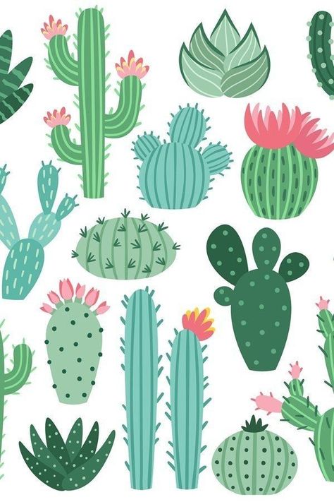 Cactus Illustration Design, Mexican Cactus Art, Mexico Cactus, Plants Classroom, Mexican Cactus, Cactus Wallpaper, Cactus Backgrounds, Agenda Digital, Boho Cactus