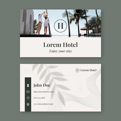 Hotel Visiting Cards Design, Hotel Business Card Design, Hotel Card Design, Hotel Business Card, Menu Design Inspiration, Hotel Card, Hotel Business, Name Card Design, Visiting Card Design