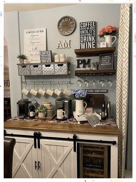 Looking to add some rustic charm to your home? Check out these stunning rustic coffee bar ideas that will transform your space into a cozy retreat. Whether you prefer a farmhouse-inspired design or a more modern twist, these ideas are sure to inspire your next home decor project. From DIY projects to budget-friendly options, there's something for every style and budget. Create your own charming coffee bar today! Rustic Coffee Bar Ideas, Farmhouse Coffee Bar Ideas, Rustic Coffee Bar, Coffee Bar Ideas, Farmhouse Coffee Bar, Coffee Bar Design, Coffee Guide, Bar Inspiration, Home Coffee Bar