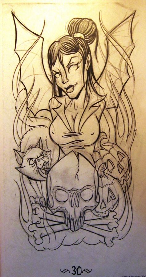 Angels Tattoo Designs, Tony Ciavarro, Angels Tattoo, Zombie Drawings, Paradise Tattoo, Skulls Drawing, Spooky Tattoos, Sketch Tattoo Design, Tattoo Stencil Outline