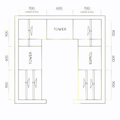 Walk In DG-3 Small Walk In Wardrobe Dimensions, Walk In Robe Layout U Shape, Semi Custom Walk In Closet, U Shaped Walk In Robe, Dressing Room Dimensions Plan, Dressing Room Measurements, Square Walk In Closet Ideas Layout, Walk In Closet Design Layout Master Suite Dressing Rooms, Walk In Wardrobe Floor Plan