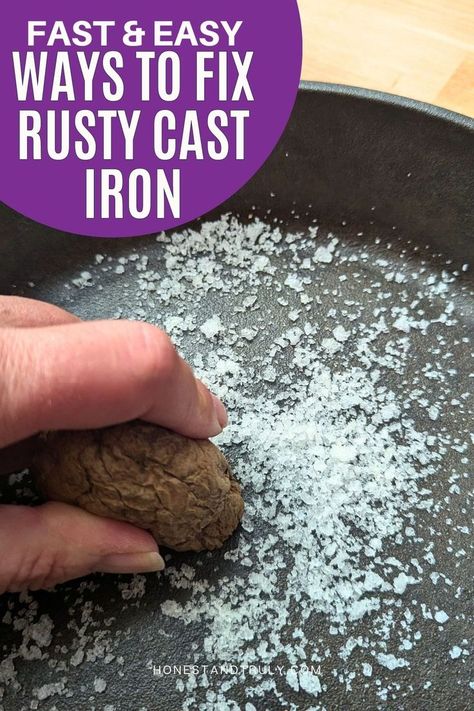 Got rust on your cast iron? No worries! With the right methods, you’ll have your cookware looking good as new in no time. These tips and tricks will guide you through how to remove rust and protect your cast iron for years of great cooking. How To Clean A Cast Iron Skillet Rust, How To Clean And Season Cast Iron, How To Clean Rust Off Cast Iron, Removing Rust From Cast Iron, How To Remove Rust From Cast Iron, Cast Iron Cleaning Rust, Rusted Cast Iron Skillet, Cleaning Rusty Cast Iron, Best Cleaning Tools