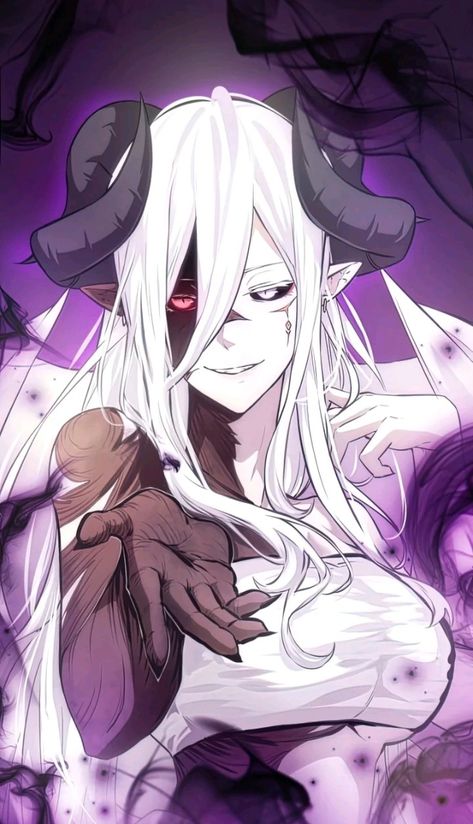 I Obtained A Mythic Item, Female Monster, Female Demons, Fantasy Demon, Demon Girl, Demon Art, An Anime, White Hair, Fantasy Character Design