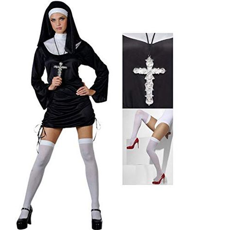 Nun Fancy Dress, Nun Halloween Costume, Powerpuff Girls Costume, Amazing Costumes, Nun Costume, Amazing Halloween Costumes, Ladies Fancy Dress, Hot Halloween Outfits, Hot Costume