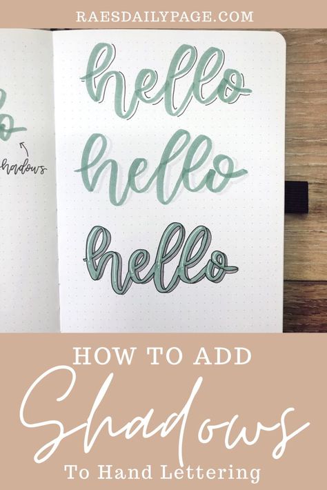 How to add shadows to calligraphy and hand lettering. Easy to follow lettering tutorial #brushlettering #calligraphy Hand Lettering Easy, Shadow Calligraphy, Shadowing Letters, Lettering Easy, Lettering Handwriting, Learn Hand Lettering, Fonts Handwriting, Neat Handwriting, Mint Wallpaper