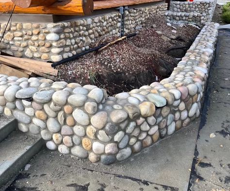 18 Cheap Retaining Wall Ideas Using Affordable Materials Diy Retaining Wall Cheap, Easy Retaining Wall Ideas Cheap, Stone Retaining Wall Ideas, Cheap Retaining Wall Ideas, Inexpensive Retaining Wall Ideas, Nostalgic House, Cheap Retaining Wall, Wooden Retaining Wall, Railroad Tie Retaining Wall