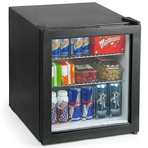 Frostbite Mini Fridge Black | by bar@drinkstuff | 49ltr Compact Refrigerator Holds 45x330ml Cans | Bottle Cooler, Small Mini Bar bar@drinkstuff http://www.amazon.co.uk/dp/B005RFJECS/ref=cm_sw_r_pi_dp_iQjZub0V002MZ Black Mini Fridge, Drinks Fridge, Back To University, Christmas Coffee Bar, Chill Room, Game Room Ideas, Bar Fridges, Small Refrigerator, Home Coffee Bar