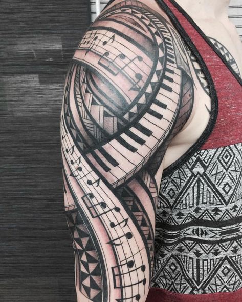 Musical Tattoo Sleeve, Music Sleeve, Music Tattoo Ideas For Men Sleeve, Music Sleeve Tattoo, Music Arm Tattoo, Music Tattoo Sleeves Woman, Music Tattoo Designs Sleeve, Piano Sleeve Tattoo, Music Sleeve Tattoo For Men