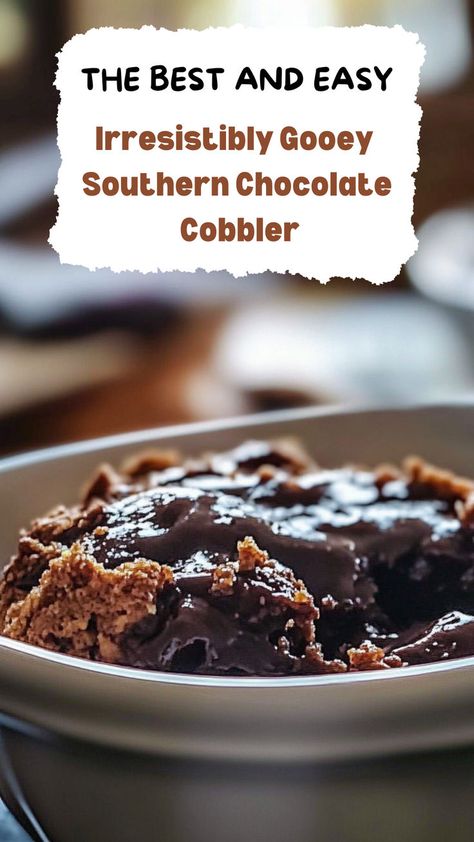 Want to impress your friends with a delicious dessert? This Easy Southern Chocolate Cobbler is the answer. With minimal prep time and ingredients, you can whip up a delightful treat that’s perfect for any occasion. Everyone will be begging for your secret recipe! Southern Chocolate Cobbler, Chocolate Cobbler, Secret Recipe, Decadent Desserts, Cobbler, Delicious Desserts, Dessert, Snacks