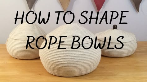 Fabric Wrapped Rope Crafts, Rope Bags Diy Tutorials, Rope Sewing Projects, Rope Bags, Rope Bowl Tutorial, Clothesline Rope Crafts, Rope Bowls Diy How To Make, How To Make A Rope Bowl, Rope Bowls Diy How To Make No Sew