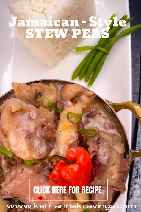 Stew Peas With Pigtail, Stew Peas, Salt Pork, Hearty Stews, Island Food, Jamaican Recipes, Ultimate Comfort Food, Inspired Recipes, Peas